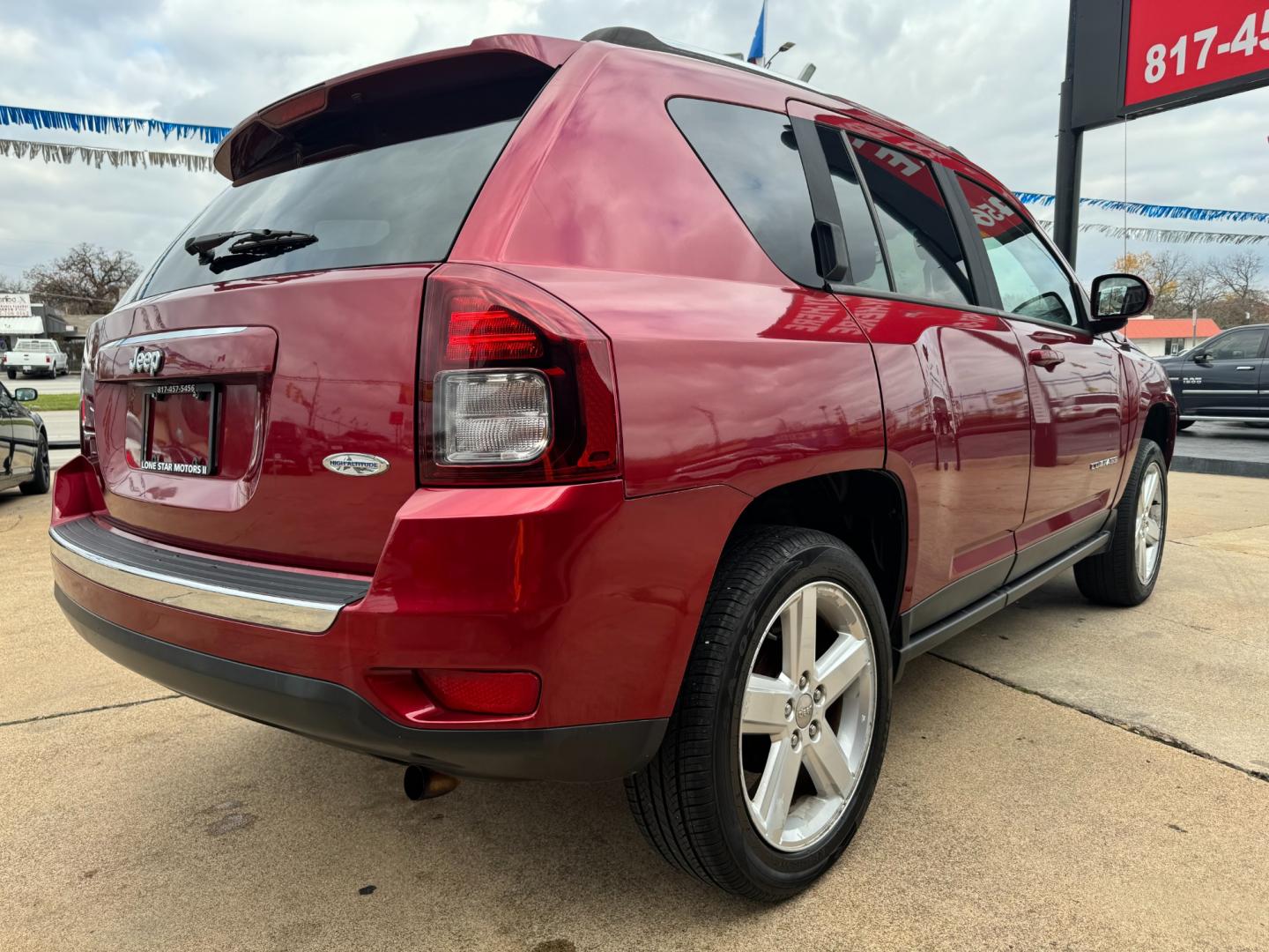 2014 RED /Black JEEP COMPASS LATITUDE Latitude 4dr SUV (1C4NJCEA3ED) with an 2.0L I4 engine, CVT transmission, located at 5900 E. Lancaster Ave., Fort Worth, TX, 76112, (817) 457-5456, 0.000000, 0.000000 - This is a 2014 JEEP COMPASS Latitude 4 DR SUV that is in excellent condition. The interior is clean with no rips or tears or stains. All power windows, door locks and seats. Ice cold AC for those hot Texas summer days. It is equipped with an AM/FM radio, AUX port, Bluetooth connectivity and Sirius X - Photo#3